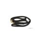 Experience dog grease leather leash 3m x 15mm braided, hand strap, brass carabiner (Misc.)