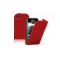 Membrane - Ultra Slim Case Red Samsung Galaxy Ace (GT-S5830G / S5830M / S5830 / S5839i / S5831i) - Flip Case Cover + 2 Screen Protector Films (Electronics)