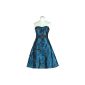 Samtlebe® - Taffeta Corset cocktail dress evening dress knee-length in blue A210 Gr.  34-38 (Textiles)