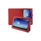 kwmobile® Elegant leather case for Asus Memo Pad 10 ME102A in Red with FUNCTION SUPPORT practice (Electronics)