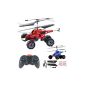 3in1 Hybrid 3.5 Channel RC Remote Control Helicopter with rocket conclusion, vehicle function with the latest gyro technology, incl. Crash kit, accessories, new (toy)