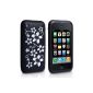 Black And White Floral Template Silicon Case For iPhone 3 3G 3GS From Yousave (Electronics)
