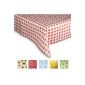 Oilcloth tablecloths made to measure in great designs (red checked, 160x140)