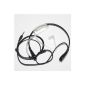 Headphones & Headsets Throat 3.5mm Universal Earphone with Transparent Ear Phones for iPhone 5 4S 4G 3GS 3G Samsung Galaxy Note 2 II SIV S4 S3 SIII i9300 S2 SII i9500 N7100 etc - Black (Wireless Phone Accessory)