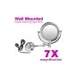 Exelvan®LED Illuminated wall mirror Full-length mirror vanity mirror vanity mirror 7x magnification