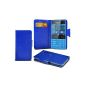 (Blue) Nokia Asha 210 Super thin suction Faux Leather Skin Cover Pouch Mat With credit / debit slots cartesBy Spyrox (Electronics)