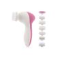 PIXNOR P2016 Portable 7-in-1 Face and Body Brush Ultra Women & Men - Deep cleansing of pores - Natural Anti-Aging - Cleanser Microdermabrasion Tool Set - removing dead skin - stimulate collagen - Masseur Beauty - Face Cleaning Massager- Face (Pink)