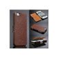 Iphone 5 / 5s shell, *** genuine leather - HANDMADE *** - accessories Case Case IPhone Flip Case Cover - black, brown, white, red, pink - *** MONEY BACK GUARANTEE *** (Electronics)