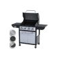 BBQ gas grill 4 + 1 DE / AT / CH incl. Temperature display and double-walled hood TÜV Rheinland Type Approved (choice of colors)