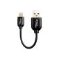 AmazonBasics USB connection cable to Lightning, 10 cm, certified by Apple, Black (Electronics)