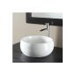Washbasin and white porcelain bowl