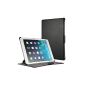 EasyAcc iPad Air 2 Smart Case Cover Leather Case Cover Bumper Case Bag Leather Case Ultra Slim Leather Folio Flip Case Case with Stand Function / Auto Sleep Wake up / Handy Holder / hand strap for iPad Air 2 / iPad 6 - black, leatherette (Electronics)