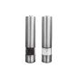 Andrew James - Set Of 2 Grands Moulins Electric Salt And Pepper In Brushed Stainless Steel - Bright For The chopping - 2 Years Warranty (Kitchen)