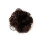 PRETTY SHOP 100% Human Hair Human Hair scrunchy hairpiece hairpiece hair thickening plait hairband hair accessories div. Colors (dark brown # 4)