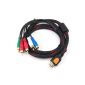 DIGIFLEX HDMI Male to 5 RCA RGB Audio Video RCA Cable AV Cable (Electronics)