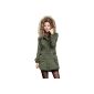 iLoveSIA woman winter fur coat parka with hood (Clothing)