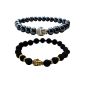 2 PRETTY BRACELET BUDDHA ENERGY - 1 with Hematite Beads Mala and 1 Medicinal Pearl Dish.  Gifts for Women or Men (Health and Beauty)