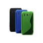 x3 PIECE Chic Cases for Huawei Ascend G510 - Ultra Slim in S-Line Black / Blue / Green by Prima Case (Electronics)