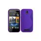 RT TRADING HTC Desire 500 S-Line silicone case Protective Case Cover in Purple (Electronics)