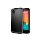 SPIGEN SGP Nexus 5 Case Case Cover Slim Armor Smooth Black (SF coated) SGP10569 (Wireless Phone Accessory)