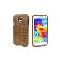 SunSmart Unique Handmade Natural Wood Wooden Hard Case for the Samsung Galaxy S5 V with free screen protector (Compass) (Wireless Phone Accessory)