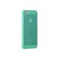Ozaki oCoat 0.3 Jelly rigid plastic case with protective film for iPhone 5 included Cyan (Accessory)