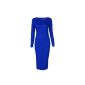 Fast Fashion - Long Sleeve Maxi Dress Viscose Jersey - Women - 36/38 - Royal Blue (Clothing)