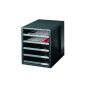 HAN 1401-13 Drawer Cabinet Set, 5 open drawers, for C4, 275 x 320 x 330 mm, black (Office supplies & stationery)