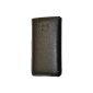 Original Suncase genuine leather bag (flap with retreat function) for Nokia Lumia 800 in full-grain black (Accessories)