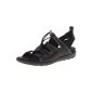 Ecco Jab Sandal Black / Black Feather / Southwestern / Sole 238013 Ladies Slipper (shoes)