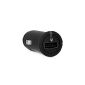 V7 Universal Mini USB Car Charger Adapter with slim LED display, 12V to 24V with 2.4A / 5V output, quick charger for smartphone, tablet or Navi (Wireless Phone Accessory)