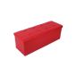 Songmics 110x38x38 cm Stool Pouf Cube Dice Foldable Safe Storage LSF704 Red (Kitchen)