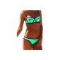 TDOLAH Swimsuit Woman 2 Rooms Bikini Trimmer Neoprene Diving Suit Neon Sport Basket ball Style (Miscellaneous)