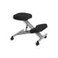 ROBERT ergonomic stool aluminum / black