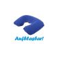 2 piece neck pillow, neck pillow, travel pillow - Ideal for holidays in inflatable blue M & H (Misc.)