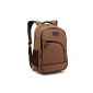 ZeleToile DN-01 Pro - Multifunction Backpack Canvas Leather Laptop / Tablet PC 13 inch ~ 14 / Backpack hiking trip etc.  (Luggage)