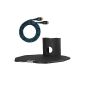 Wall Shelf by Cheetah Mounts (AS1B) for Flat Screen, LCD, Plasma with Cable Management, The Able Supporter Accessories TV such as DVD / Blu-Ray Players, PS3 Game Console Xbox 36 and Decoders, Size 45 x 40 cm , Color Black;  It includes an HDMI cable Twisted Veins 4.5 meters (Electronics)