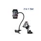 BESTEK® Universal multifunctional phone holder Smartphone Support bracket with 360 ° rotation Flexible arms to the bed, car, desk, sofa or kitchen suitable support bracket for Apple iPhone 5, 4, 4S BTIH750 (Electronics)