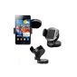 Car Mount for Apple iPhone 5 5th Generation HTC One XSV 360 ° Universal universally adjustable stand Stand Ball Joint Car Holder Cradle Black Black TOP Samsung Galaxy S2 i9100, Samsung Galaxy S3 i9300 Samsung Galaxy S1 i9000, LG Optimus Speed, Nokia X7, HTC Desire HD, HTC Sensation, universal use for all mobile phones, iPhone 4S, Samsung Star S5230, BlackBerry 9810 Torch, Nokia Lumia 800, HTC Explorer, Motorola Razr, Motorola Defy +, HTC EVO 3D, iPhone 3G, iPhone 3GS, iPhone 4 4S, HTC One X, HTC One S, HTC One V, HTC 7 Pro, HTC Velocity 4G Car Holder Car Holder Mount 360 ° Schwankbar vibration free / Car Mount Holder / Car Holder / Car Holder / Holder / passive holder / Universal / Smartphone / Universal / Car Holder / Car / truck (Electronics)