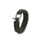Paracord survival bracelet with 550 U Manila Stainless Steel - Olive Drab Green --- perfect accessory for camping, the Boating, the Sport Hunting, Hiking and Other Activities.  (Clothing)