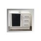 Vanity cabinet bathroom furniture bathroom cabinet cabinet WBU White Black 3 drawers glass