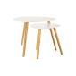 LOMOS® No.2 side table (set of 2) in white wooden modern retro look