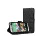 IDACA Leather Case for 2014 New HTC One M8 Black (Electronics)