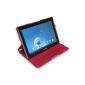 The original Gecko Covers Samsung Galaxy Tab 2 10.1 Protector Case Cover Case with stand red / red - with original Gecko application and standing - and presentation function and Slimfit design and cut for a Stylus