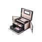Songmics jewelry box jewelry suitcase beauty case Black JBC121B (jewelry)