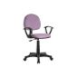 Office chair with armrests pink DERIK