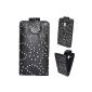 COVER Leather Case Cover for STRASS BLACK SAMSUNG GALAXY TREND S7560 (Electronics)