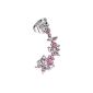 Taffstyle® cartilage jewelry ear clip earring studs Helix Cartilage Piercing Ear cuff with crystal butterfly - right ear - Pink (jewelry)