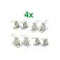 Incutex 4 sets (8) rotatable Universal speaker bracket for wall mount wall mount boxes (electronics)