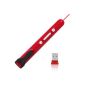 August LP170R Red Laser Pointer Wireless Remote Control Device PowerPoint presentation with RF browser pages, shortcut keys presentation start / end / white screen and integrated USB slot receiver Range 15m Battery Included (Office Supplies)